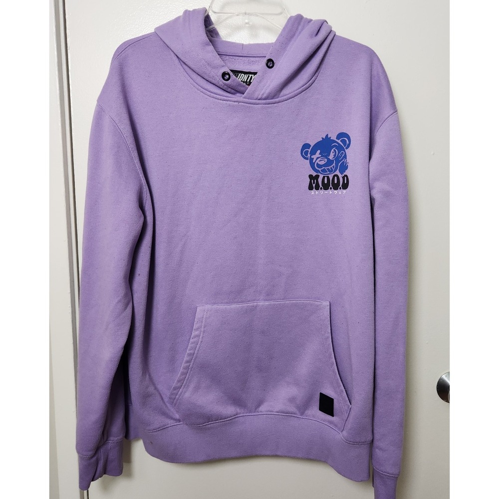 Urbn Idnty Purple Graphic Curren Mood Hoodie Large Kangaroo‎ Pocket Logo Unisex